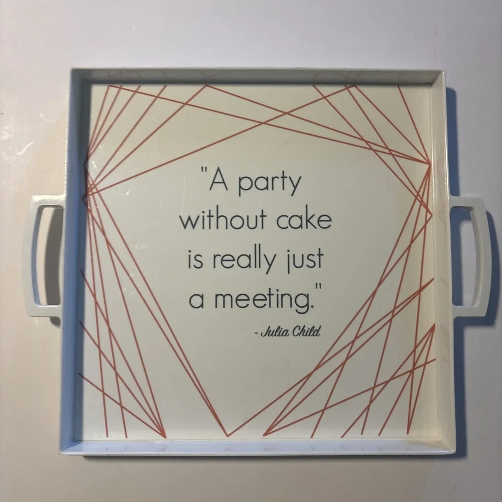 ZAK Julia Child Serving Tray or Art Piece Fun Parties Entertaining Meetings EUC